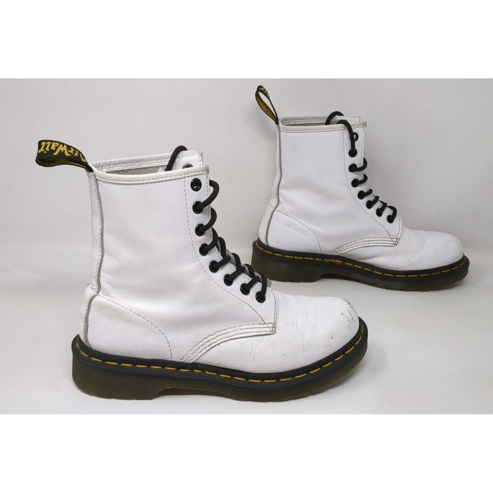 Doc Martens 1460 Optical White Combat Boots Women’s US Size 6